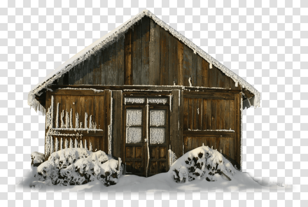 Shack Clipart Hunting Cabin Background Cabin With Snow Pngs, Housing, Building, Nature, Outdoors Transparent Png