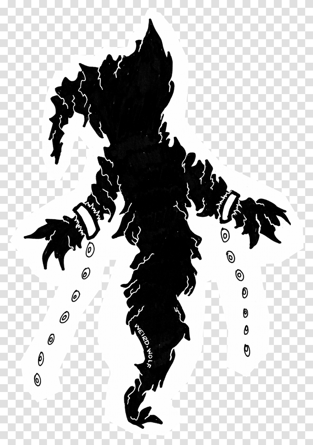 Shackled Wraith Illustration, Stencil, Dragon Transparent Png