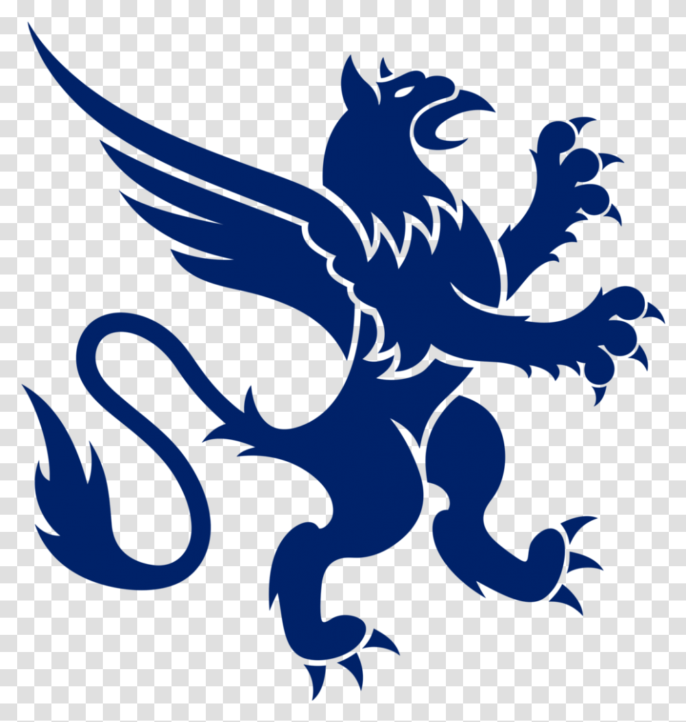 Shadow Gryphon Right Darkblue Griffin Vector Free, Dragon, Painting Transparent Png