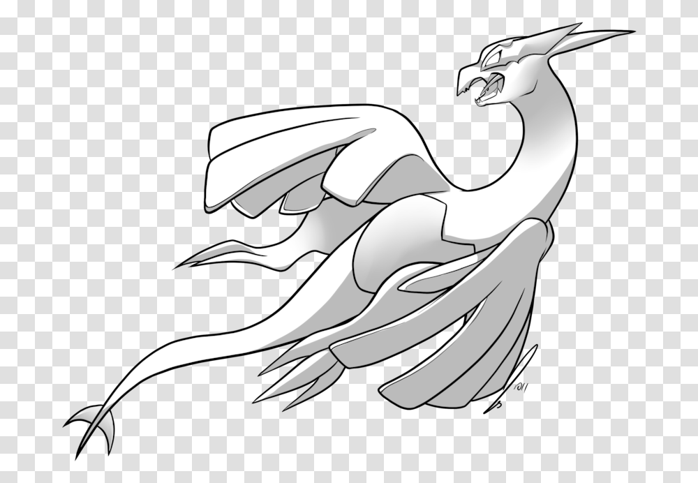 Shadow Lugia Pokemon Pokemon Shadow Lugia Drawing, Animal, Bird, Pelican, Dodo Transparent Png