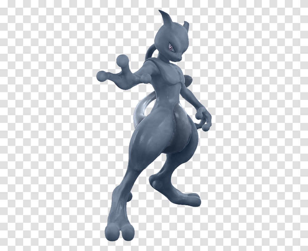 Shadow Mewtwo Gif, Alien, Figurine, Toy, Sculpture Transparent Png