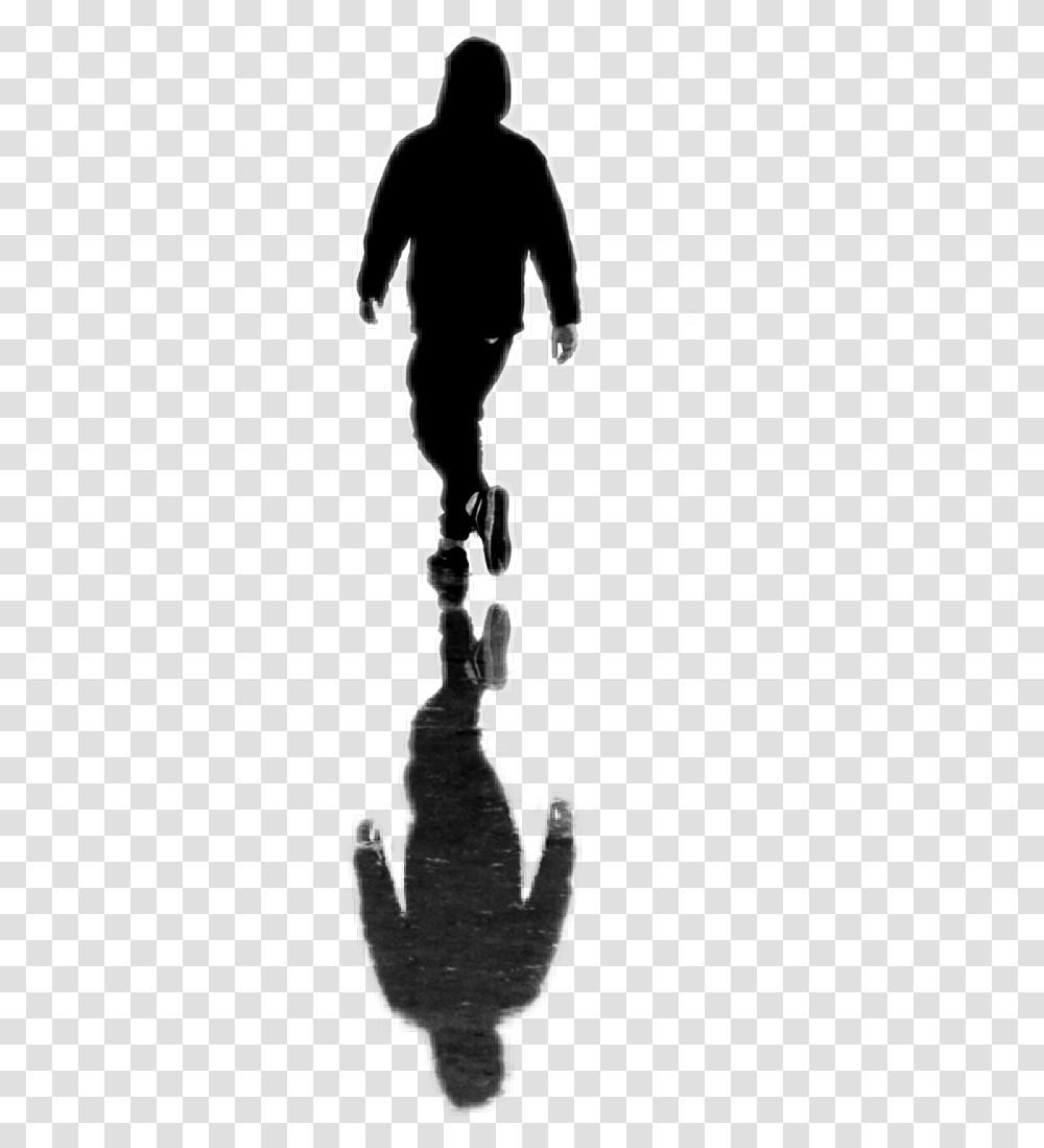 Shadow Mirror Effect Twin Dark Deep Think Thing Man In Mirror Shadow, Person, Human Transparent Png