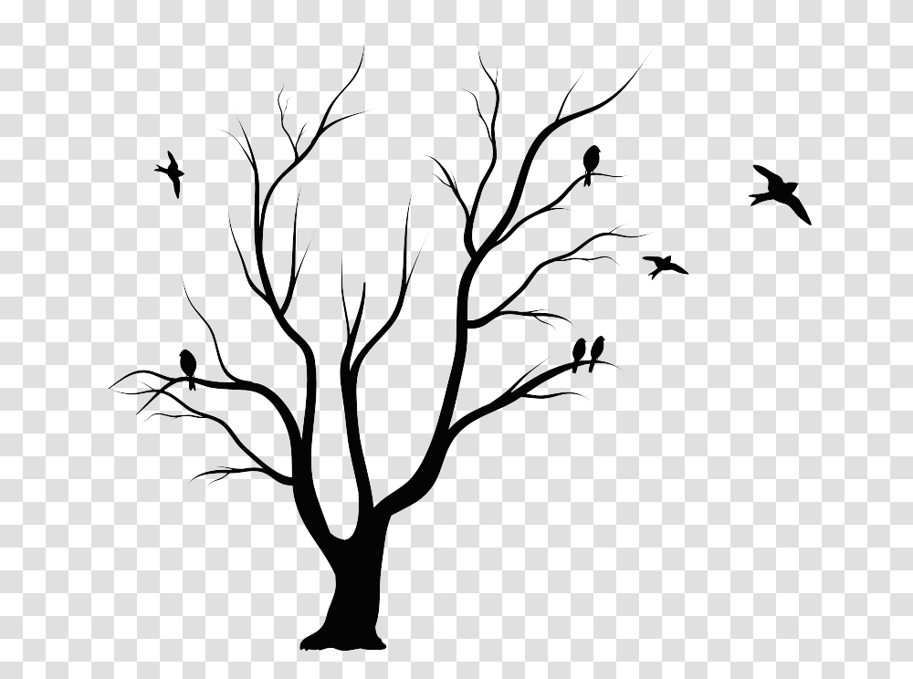 Shadow Of The Apple Tree Leaf Drawing Small Drawing Ideas Easy, Silhouette, Plant, Painting Transparent Png