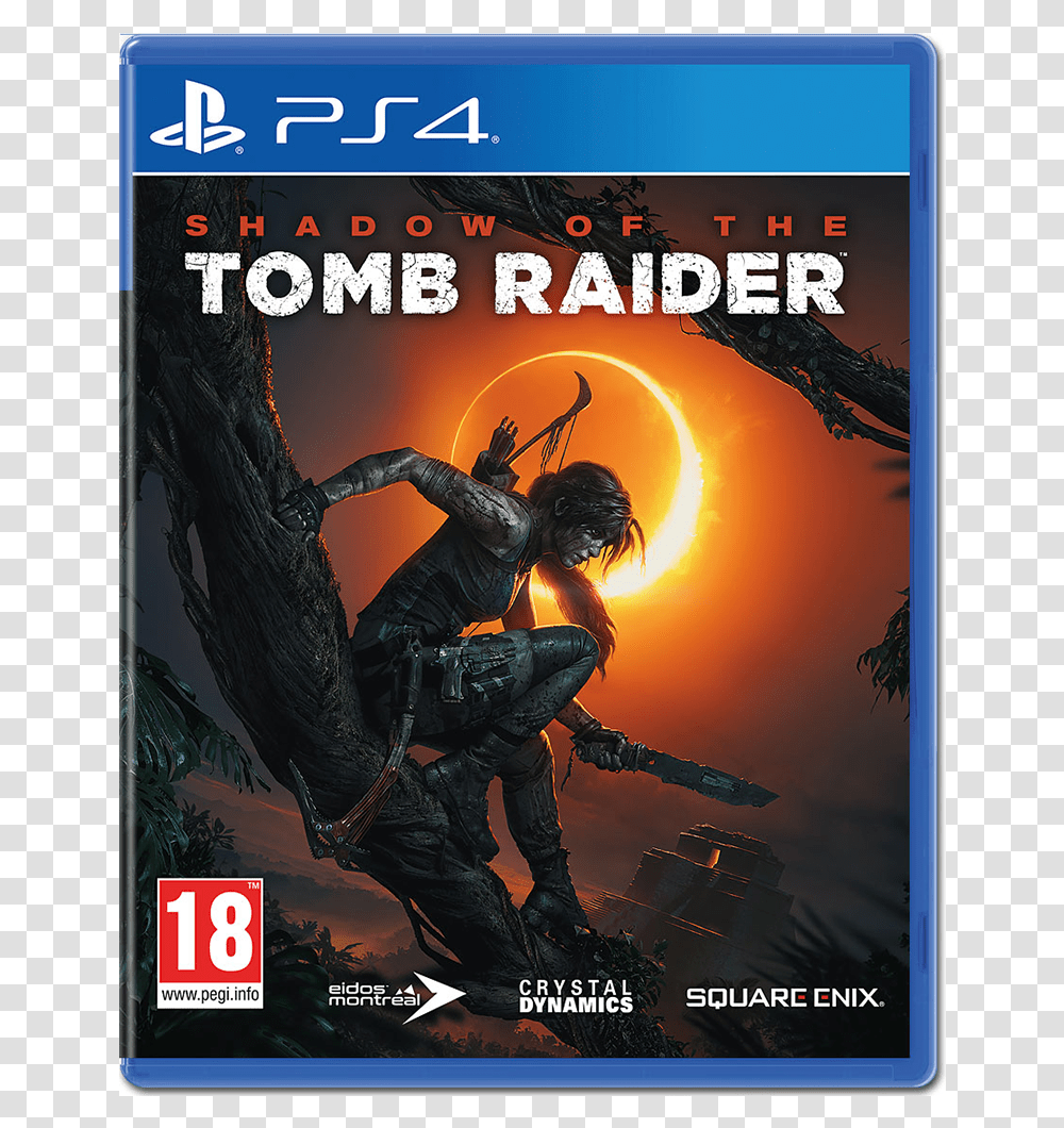 Shadow Of The Tomb Raider Ps4 Cover, Person, Human, Poster, Advertisement Transparent Png