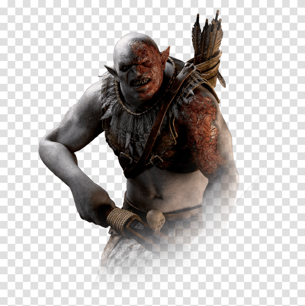 Shadow Of War For Kids Lord Of The Rings Orcs Concept Art, Skin, Person, Face, Arrow Transparent Png