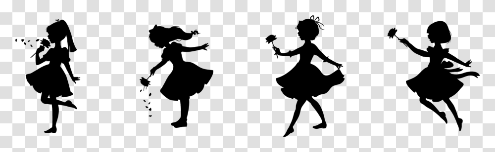 Shadow Puppet Clipart Flower Girl Silhouette, Gray, World Of Warcraft Transparent Png
