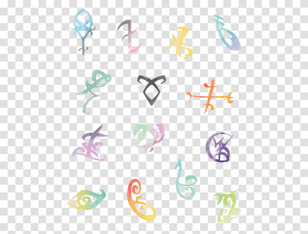 Shadowhunter Runes Watercolour, Alphabet Transparent Png