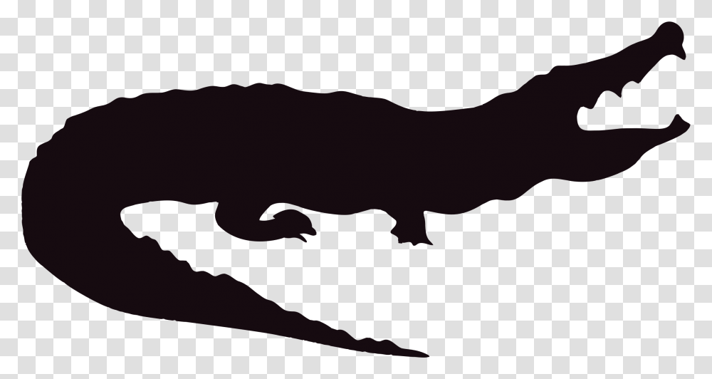 Shadows Clipart Crocodile, Silhouette, Animal, Mammal, Gecko Transparent Png