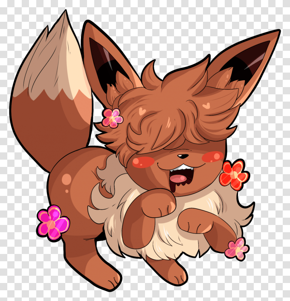 Shaggy Haired Eevee Cartoon, Plant, Sweets, Food, Confectionery Transparent Png