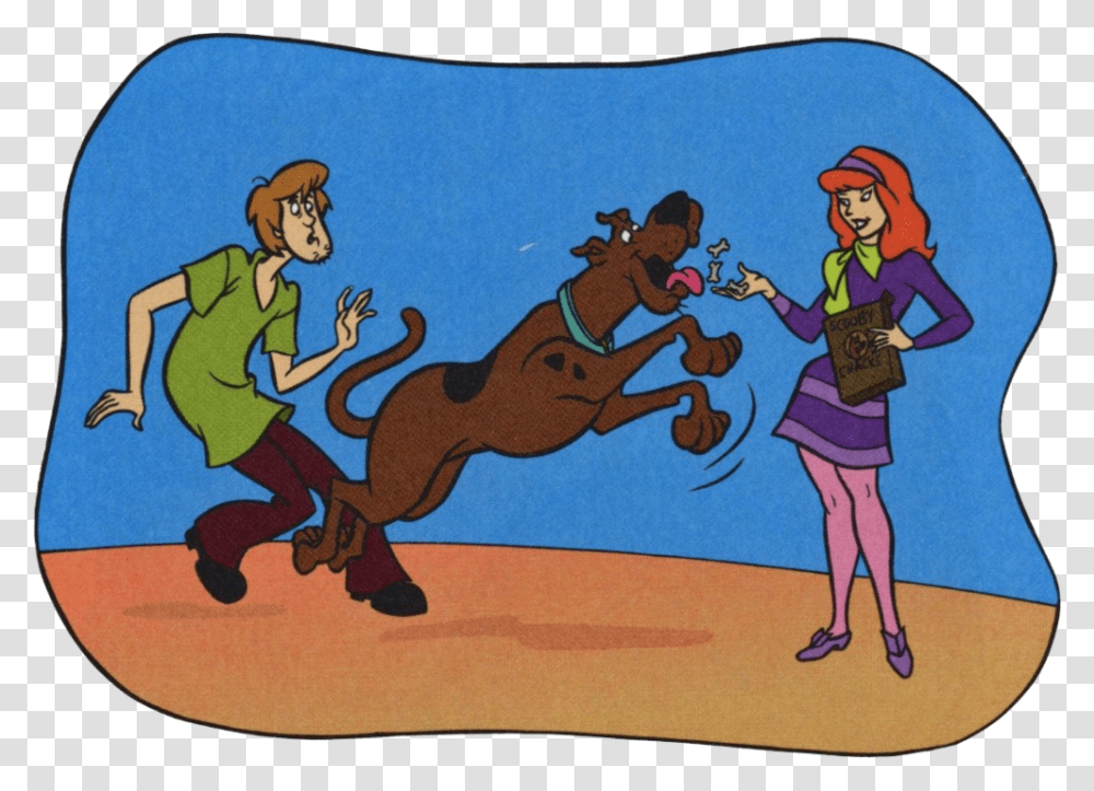 Shaggy Misses Out On Scooby Snacks Like The Trix Rabbit Cartoon, Person, Pillow, Cushion, Painting Transparent Png