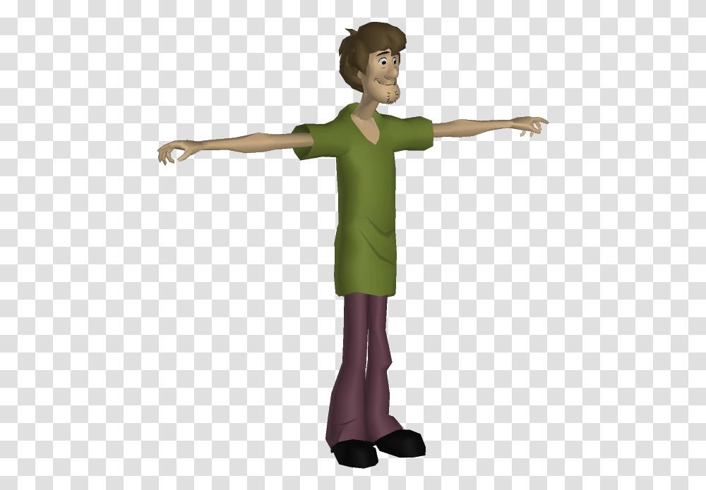 Shaggy Rogers T Pose Shaggy, Sleeve, Person, Long Sleeve Transparent Png