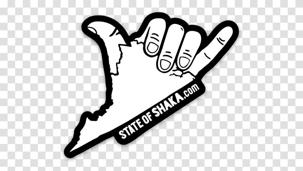 Shaka Va Sticker Clip Art, Hand, Baseball Bat, Text, Stencil Transparent Png