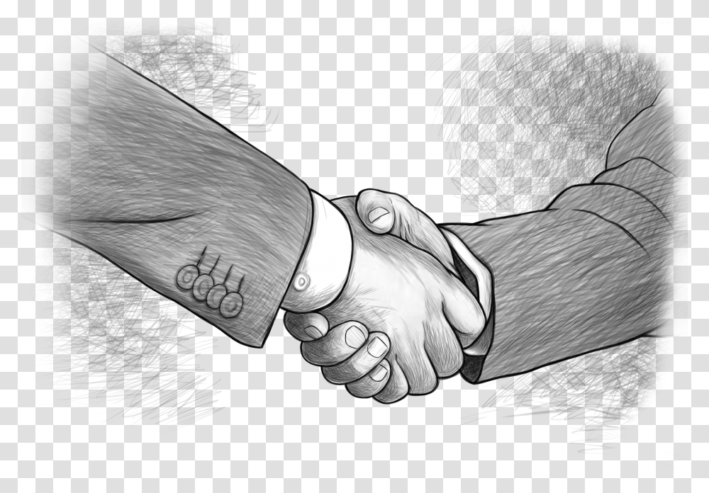 Shake Hands Sketch, Person, Human, Handshake, Holding Hands Transparent Png
