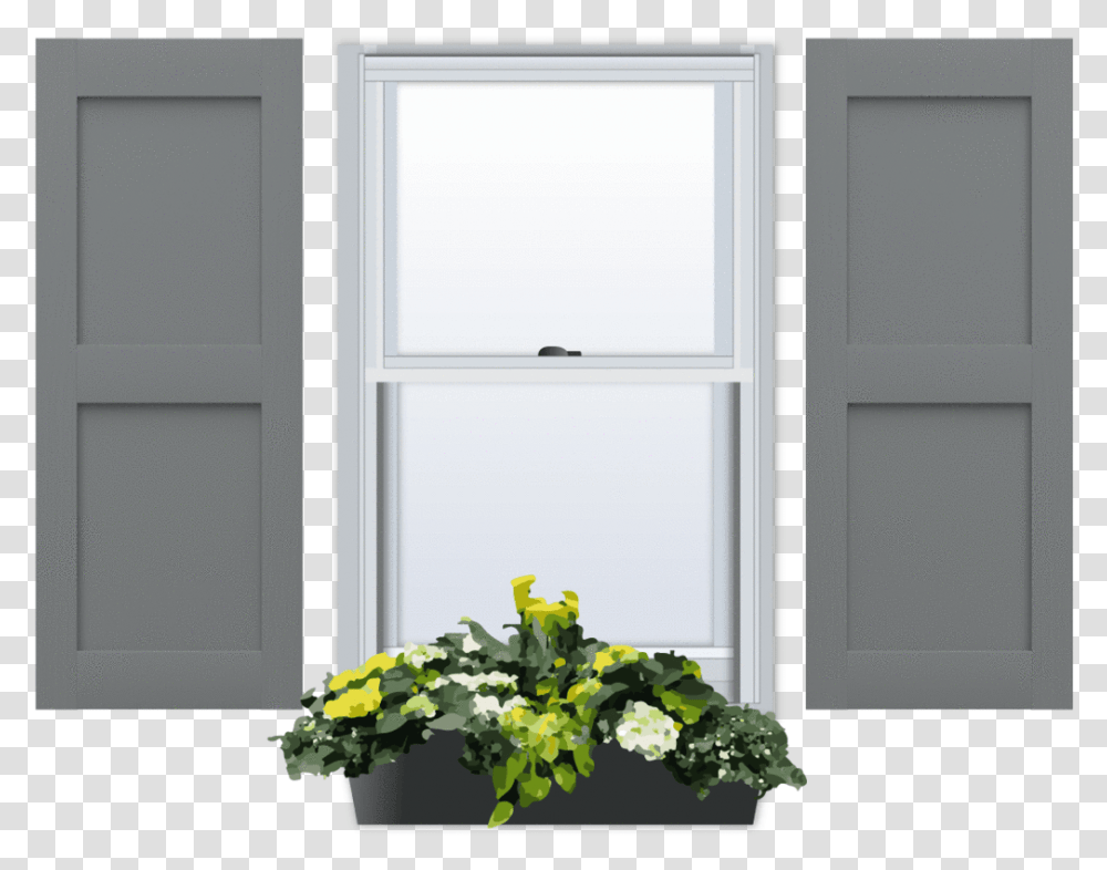 Shaker Style Vinyl Shutters, Home Decor, Window, Plant, Flower Transparent Png