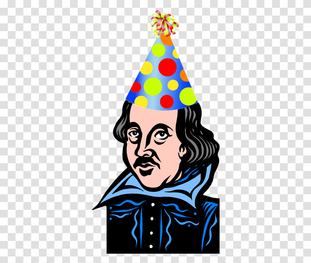 Shakespeare In A Santa Hat, Apparel, Party Hat, Person Transparent Png
