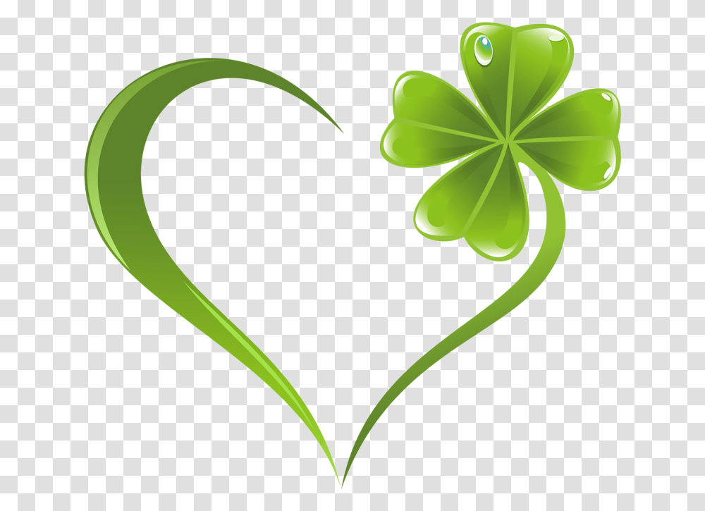 Shamrock Symbol For Facebook Heart Four Leaf Clover Tattoo, Green, Plant, Pattern, Recycling Symbol Transparent Png