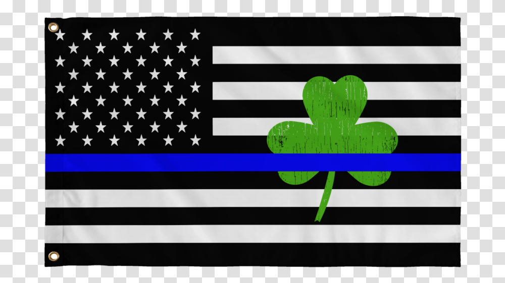 Shamrock Thin Blue Line Usa FlagClass Lazyload None Thin Blue Line Svg, American Flag, Rug Transparent Png