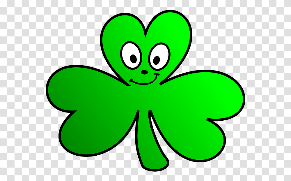Shamrock With Face Clipart St Patrick's Day Shamrock Cartoon, Green, Logo Transparent Png