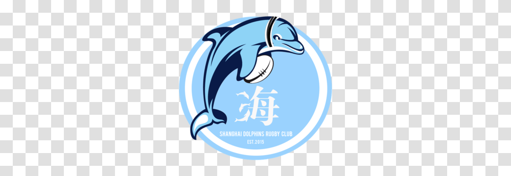 Shanghai Dolphins Rugby Club Dolphin Fish, Sea Life, Animal, Mammal, Helmet Transparent Png