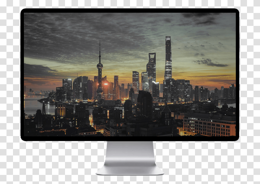Shanghai Wallpaper 4k, Monitor, Screen, Electronics, LCD Screen Transparent Png