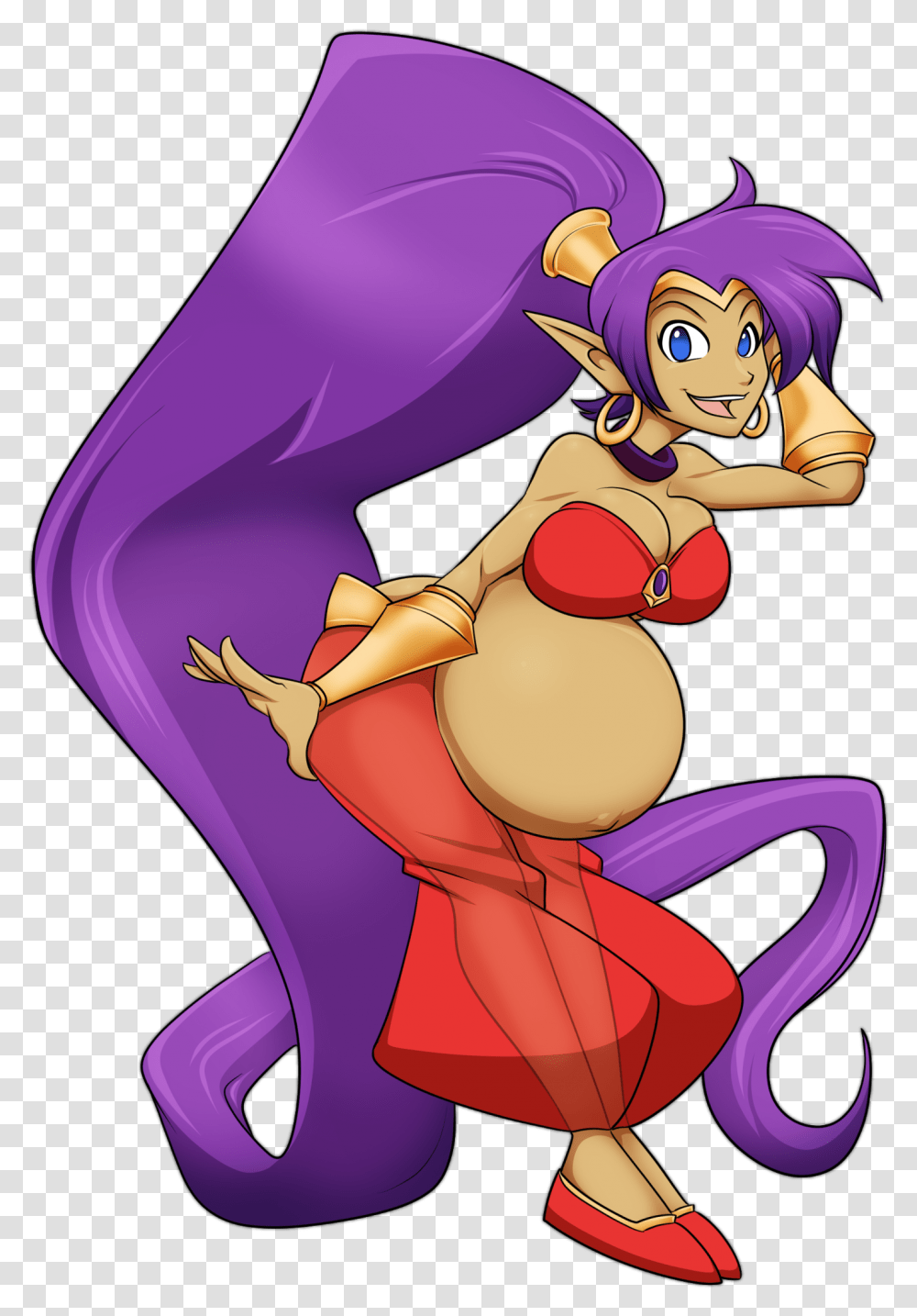 Shantae S In A Family Way Pregnant Shantae, Plant, Comics Transparent Png