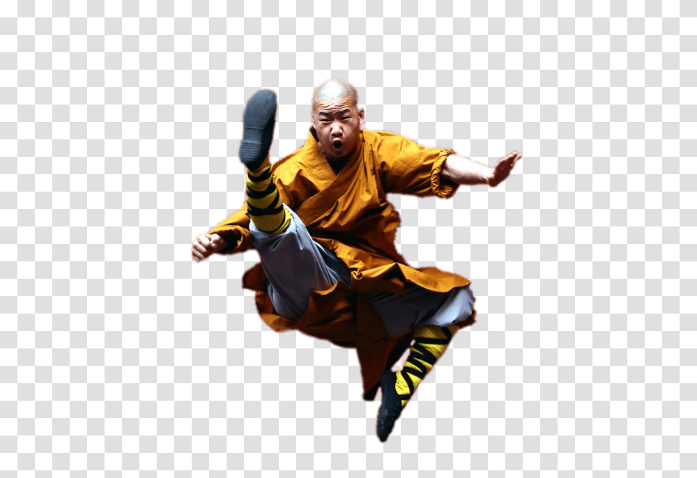 Shaolin Monk Kicking Leg Forward, Person, Human, Sport, Sports Transparent Png