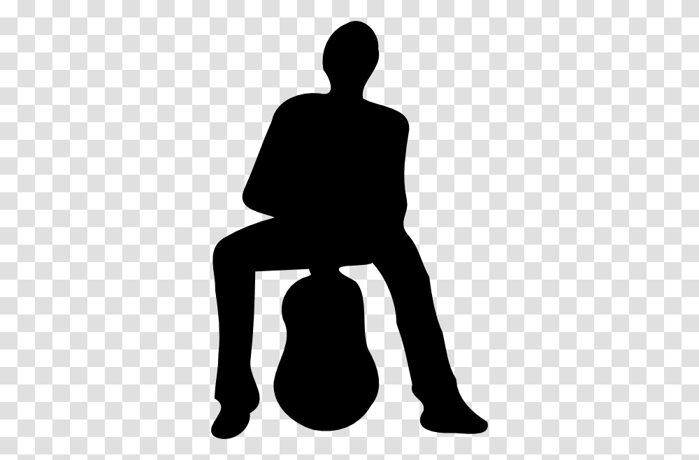Shaow Clipart Guitar, Silhouette, Person, Human, Kneeling Transparent Png