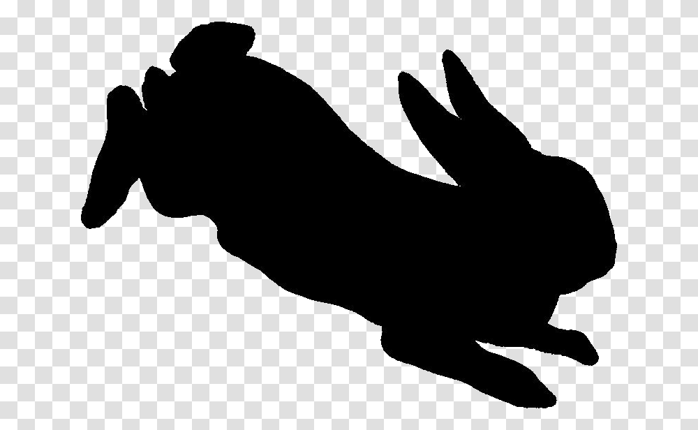 Shaow Clipart Rabbit Rabbit Jumping Silhouette, Hand, Animal, Mammal Transparent Png