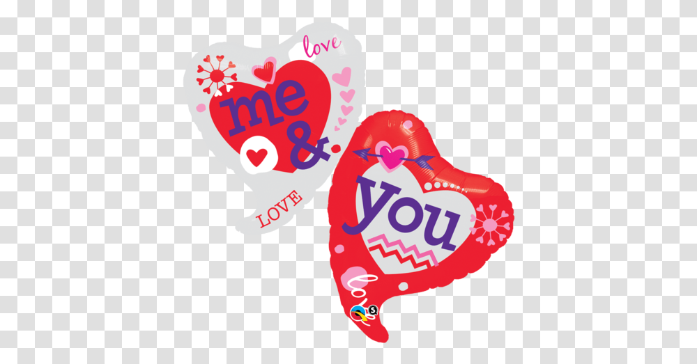 Shape Foil You & Me Two Hearts Sw 21844 - Each Pkgd 42 You And Me Two Hearts, Text, Sweets, Food, Confectionery Transparent Png