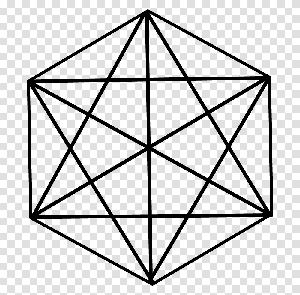 Shape Geometric Regular Hexagon 9 Diagonals, Gray, World Of Warcraft Transparent Png