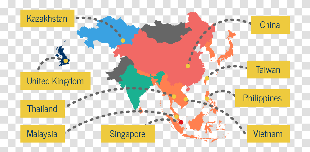 Shape Of Asia Continent, Map, Diagram, Plot, Atlas Transparent Png