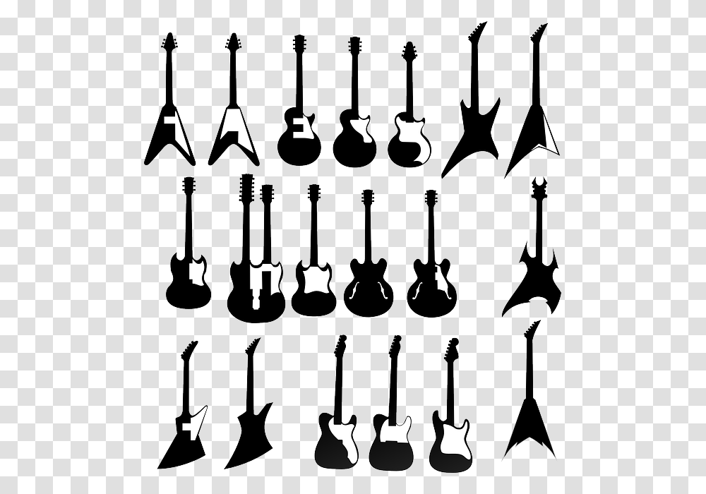 Shape Of Electric Guitar, Leisure Activities, Musical Instrument, Bass Guitar, Silhouette Transparent Png