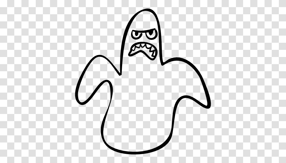 Shape Outline Shapes Scary Halloween Outlined Ghost, Gray, World Of Warcraft Transparent Png