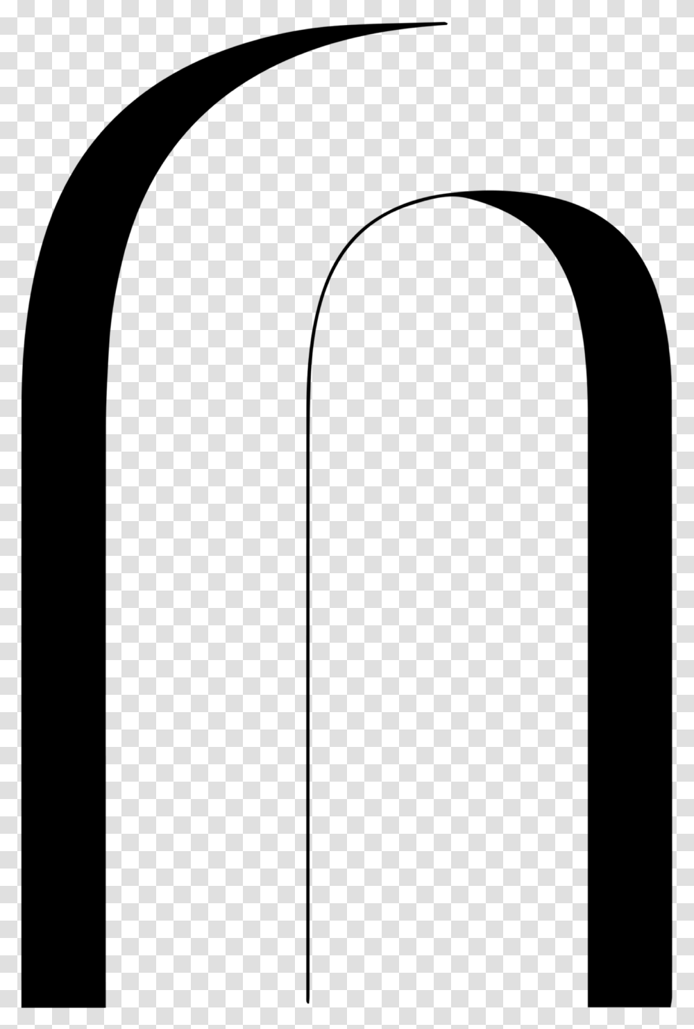 Shape Shapes Black Bend Arch Curve Freetoedit Arch, Gray Transparent Png