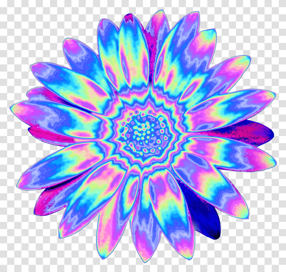 Shapely Flower Holo Holographic Tumblr Holographic Flowers, Purple, Pattern, Light, Ornament Transparent Png