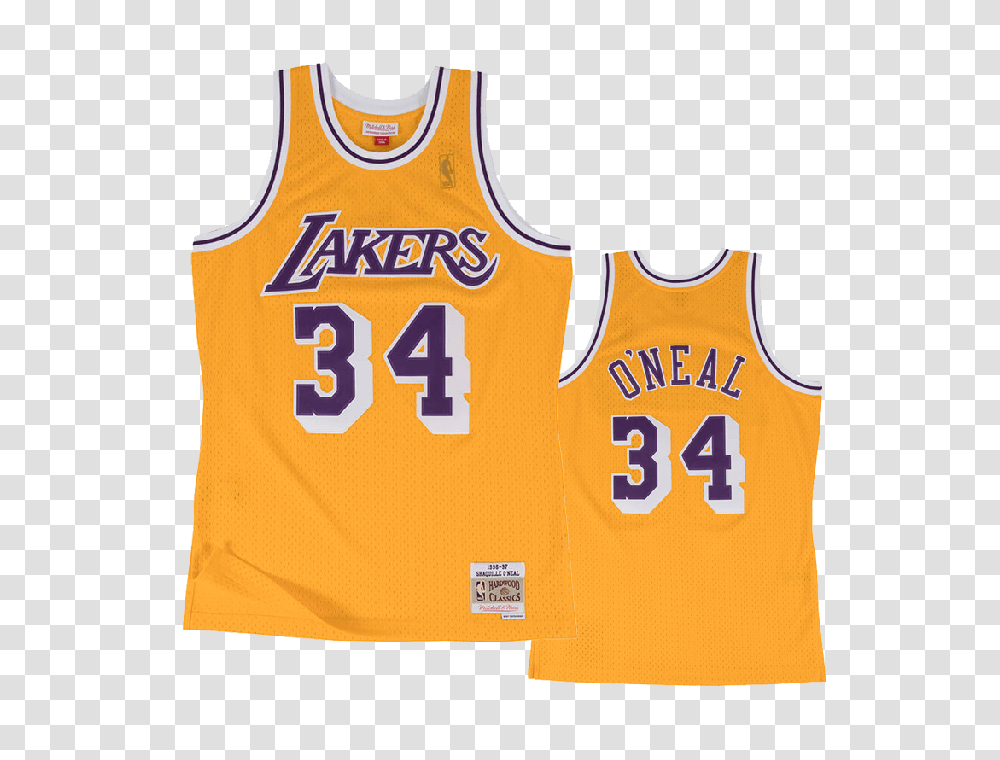 Shaquille Oneal Los Angeles Lakers Mitchell Ness, Apparel, Shirt, Jersey Transparent Png