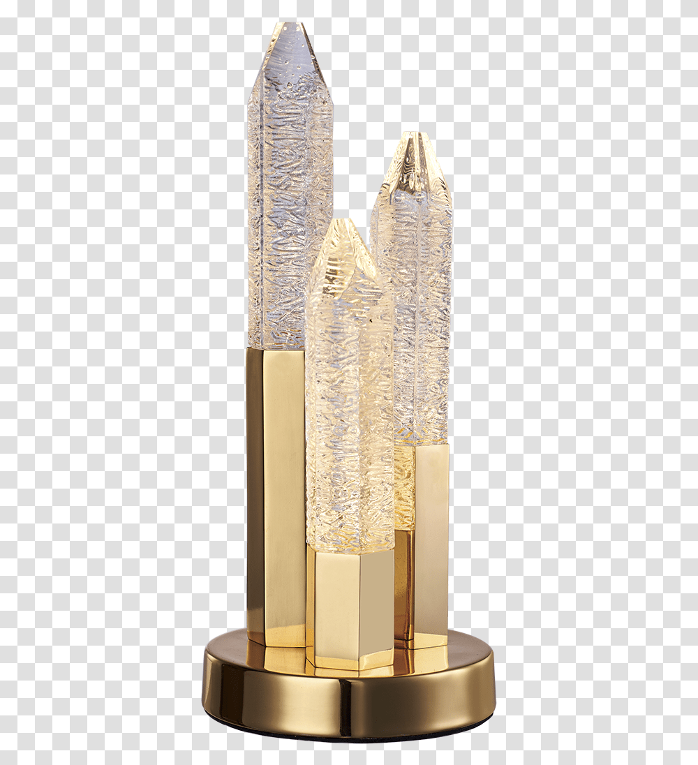 Shard 3 Light Table Lamp In Gold Trophy, Crystal, Architecture, Building Transparent Png