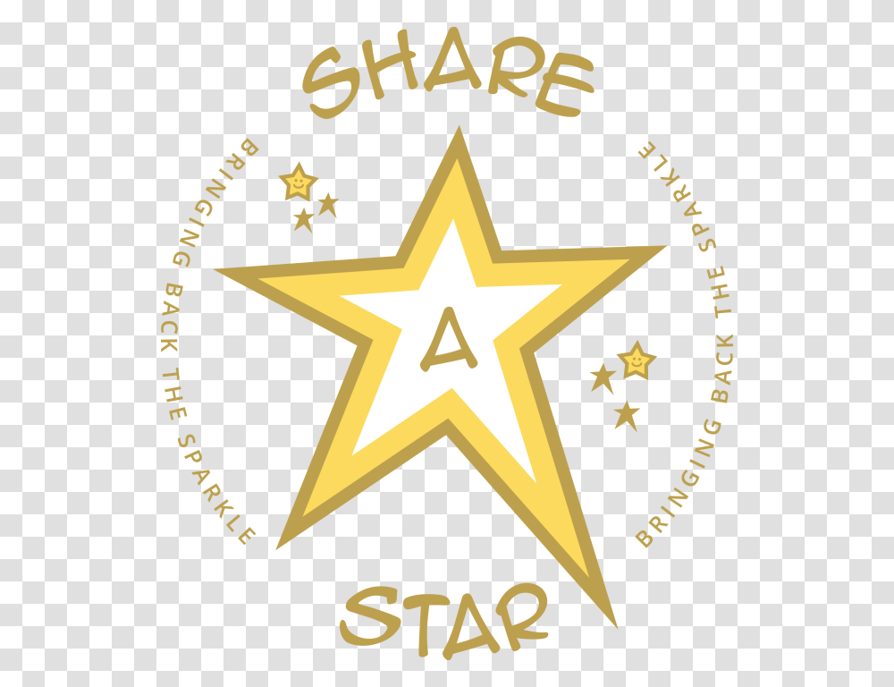 Share A Star Emblem, Star Symbol, Poster, Advertisement Transparent Png