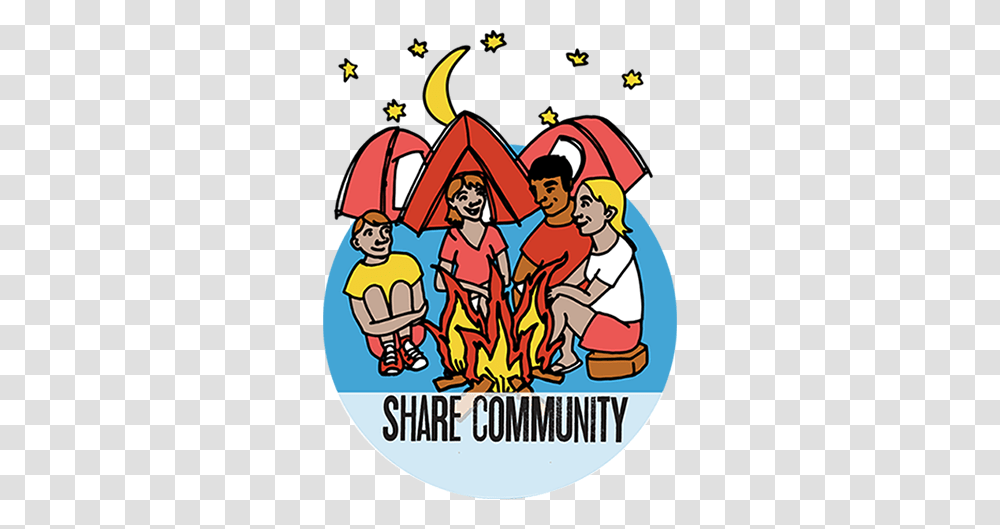 Share In The Community Vibes Reserve Your Camping Spot Today, Person, Fire, Poster, Advertisement Transparent Png