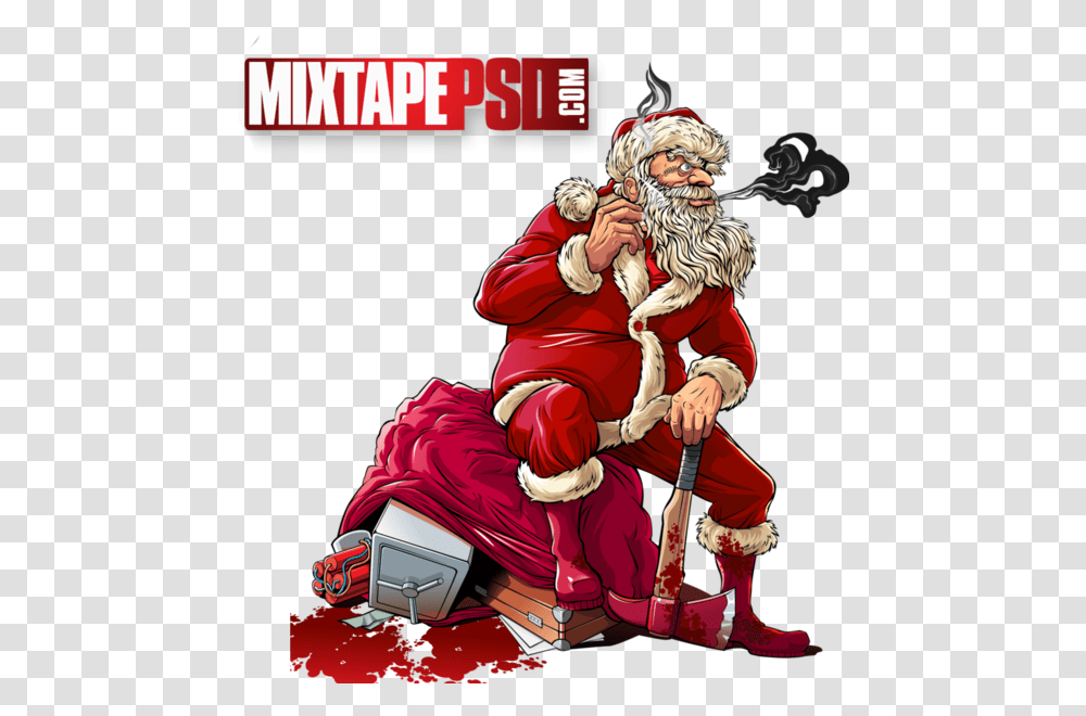 Share This Image Santa Claus Hip Hop, Person, Human, Book, Leisure Activities Transparent Png