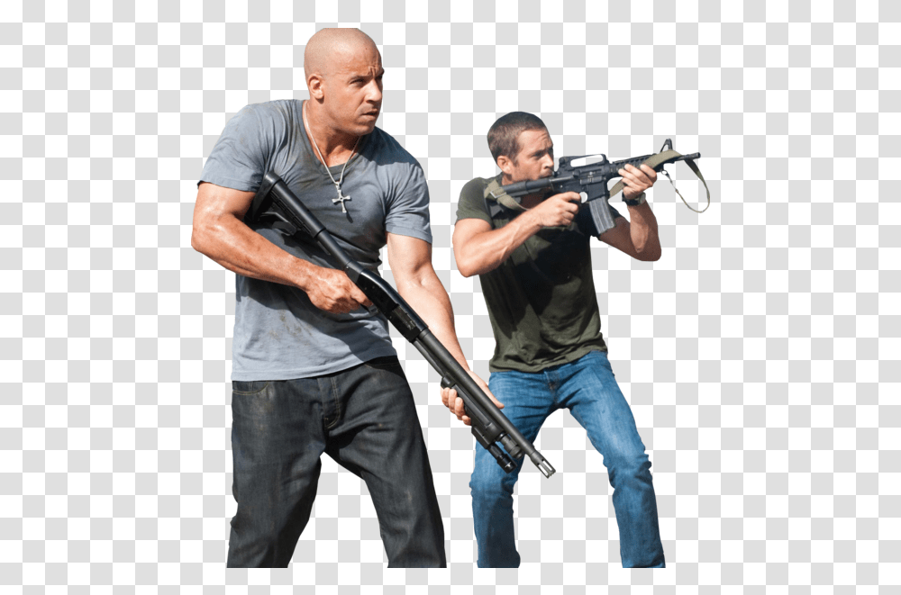 Share This Image Vin Diesel Fast Five, Person, Human, Gun, Weapon Transparent Png