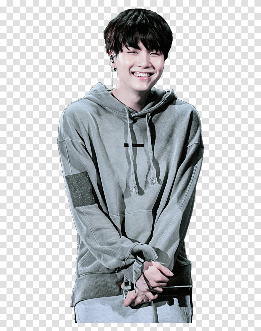 Shared Gummy Smile Min Yoongi Cute, Clothing, Apparel, Sweatshirt, Sweater Transparent Png