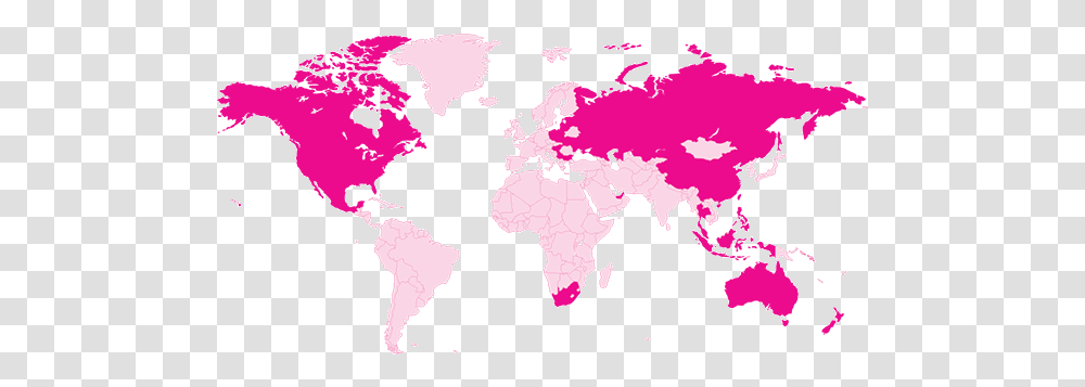 Shared Light Pink World Map, Diagram, Plot, Atlas Transparent Png