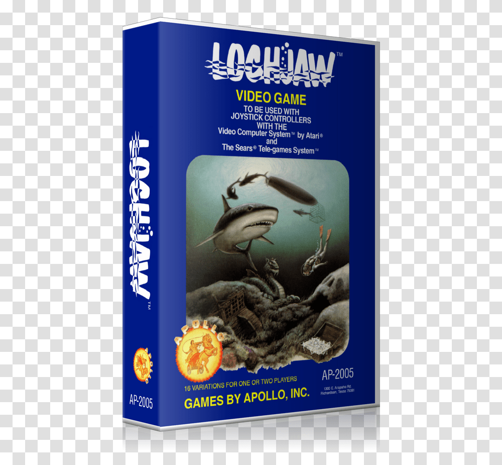 Shark Attack Atari 2600 Game Cover To Fit A Ugc Style Marine Biology, Bird, Animal, Sea Life, Fish Transparent Png