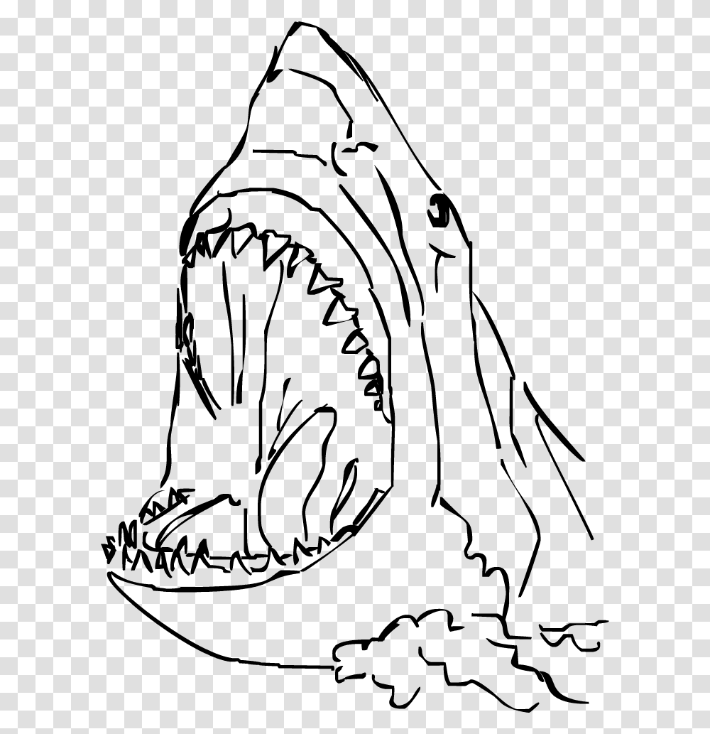 Shark Bite Clipart Draw A Shark Head, Gray, World Of Warcraft Transparent Png