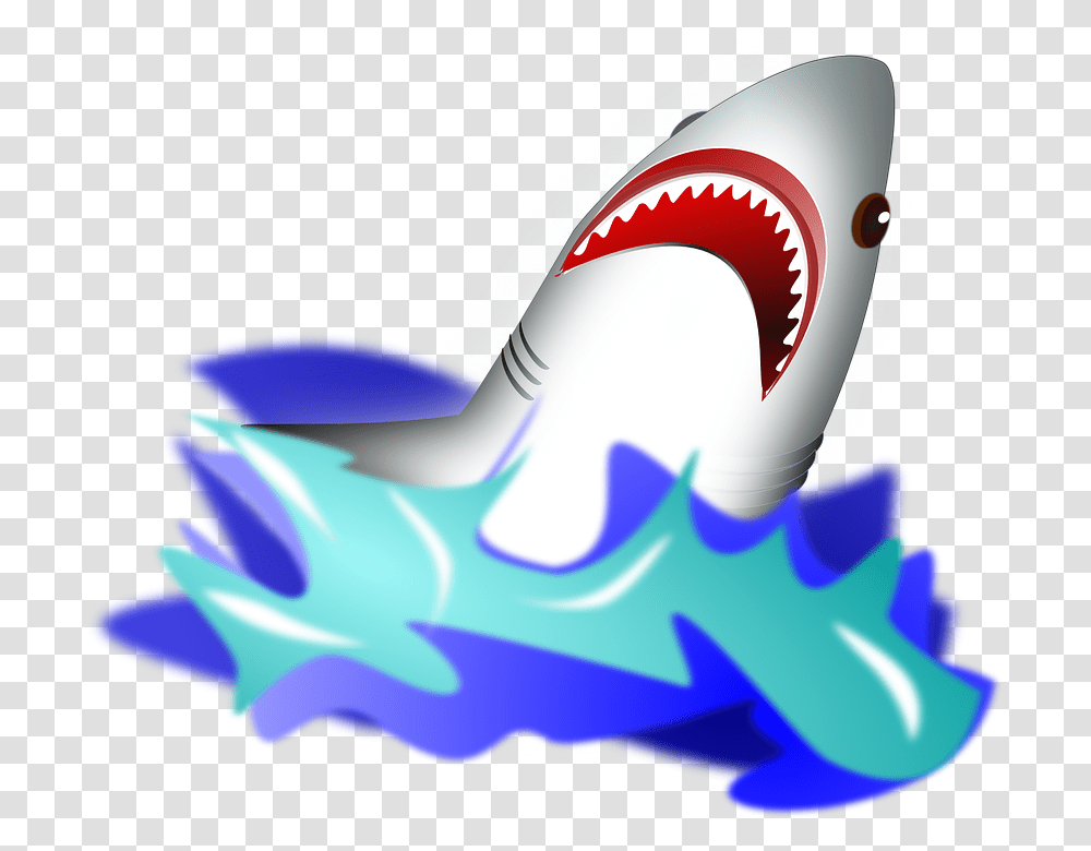 Shark Jumping Out Of Water Clipart, Sea Life, Animal, Fish, Clam Transparent Png