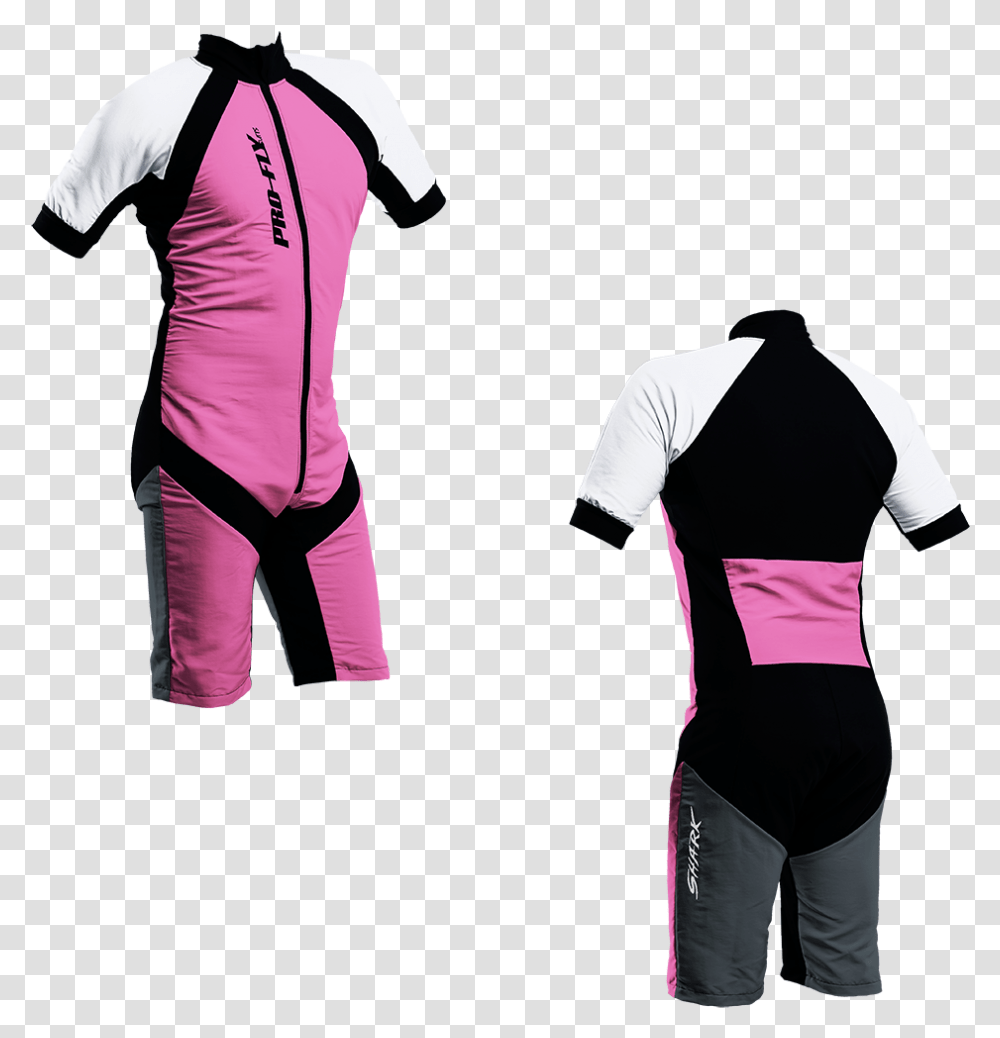 Shark Pink White Charcoal Pro Fly Suits, Person, Costume, Sleeve Transparent Png