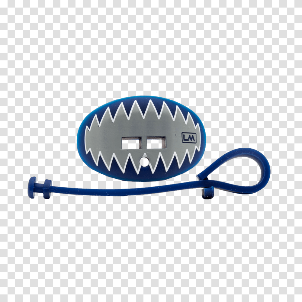 Shark Teeth Bronco Navy Blue Lip Protector Football Mouthpiece, Hair Slide, Strap Transparent Png