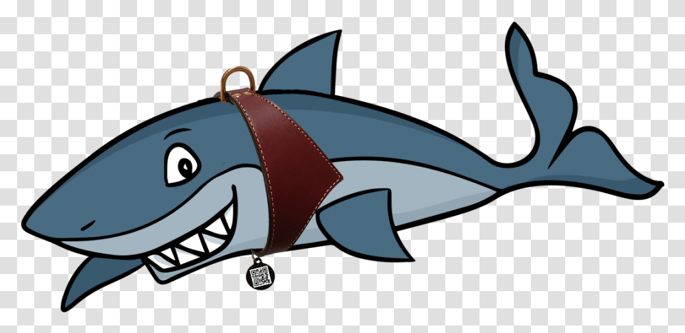 Sharky In His Shark Fin Leather Dog Collar Background Shark Clip Art, Sea Life, Animal, Fish, Mammal Transparent Png