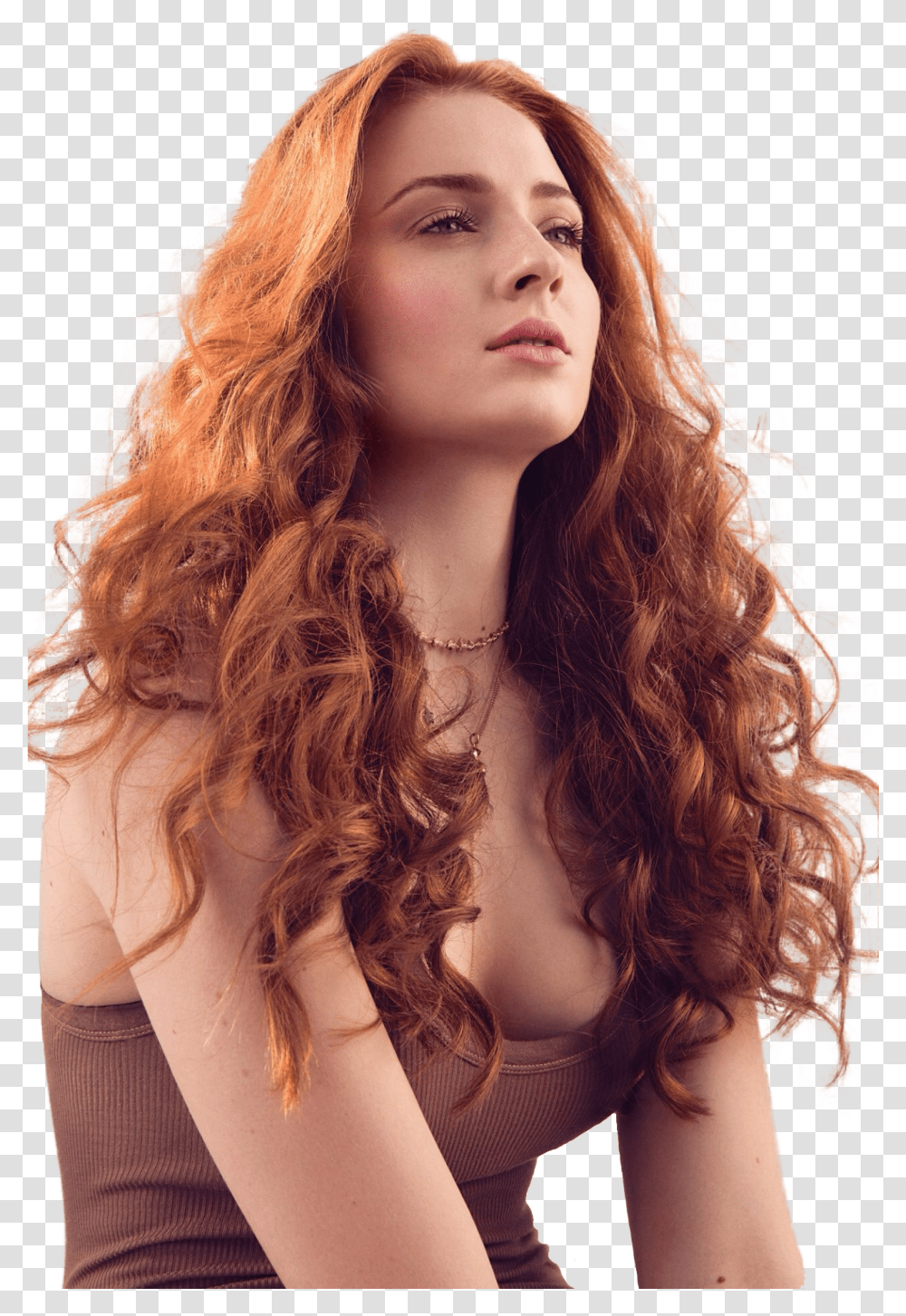 Sharp Cutouts Sophie Turner Red Hair Transparent Png